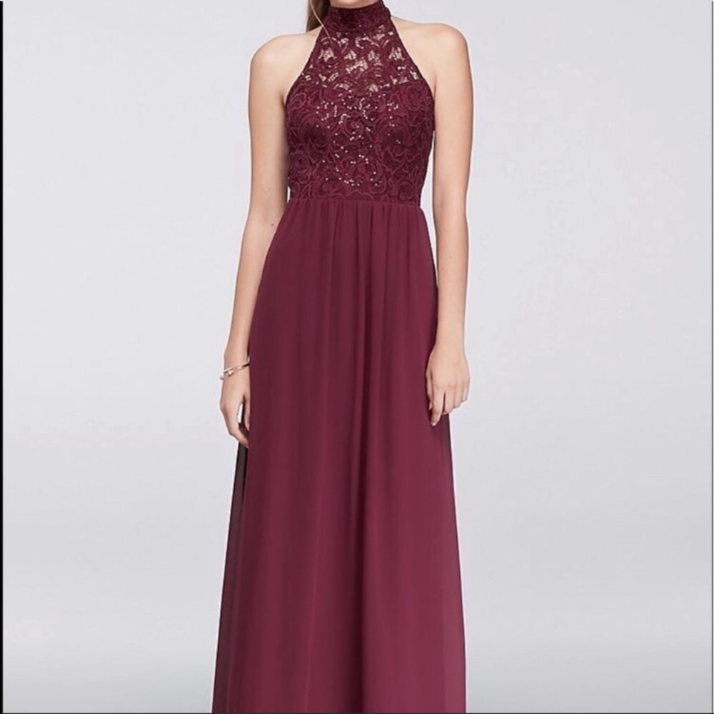 Maroon prom dress